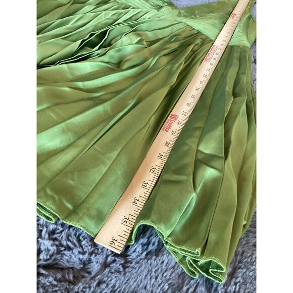 NWT Abercrombie & Fitch Women's The A&F Giselle Pleated Mini Dress Green Size XL - Picture 14 of 14